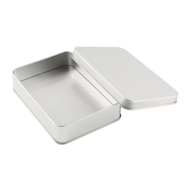 Caja de hierro para embalaje con ventana rectangular, accesorios y piezas, caja de hierro para embalaje general, caja de hojalata