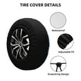 thumbnail image 2 of Naloa Blue and White Butterflies PVC Leather Spare Tire Wheel Cover for Car Truck SUV Camper Trailer Universal Fit many size16 inch, 2 of 6