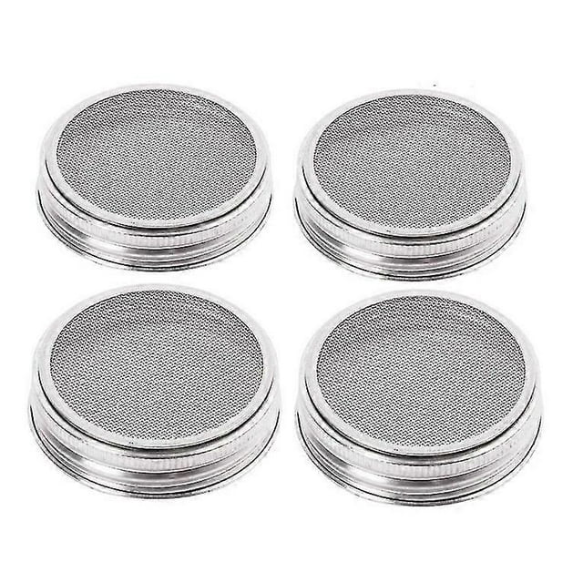 Kit de tapas para frascos de brotes de acero inoxidable (5 piezas, plateadas)