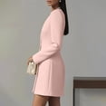 thumbnail image 4 of PBFRDSJ Women's Blazer Dress Deep V Neck Long Sleeve Slim Fit Suit Short Gown Elegant Formal Outfit for Office Wedding Party Sizes S-2XL, 4 of 7