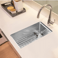 thumbnail image 6 of Zeek 10 x 18 Inch Undermount / Drop-In Workstation Bar Sink 16G Stainless Steel 10" ZH-LD10, 6 of 7