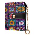 thumbnail image 2 of Small Wallet For Women Bifold Leather Pocket Coin Credit Card Holder With RFID Blocking Mexican Pattern, 2 of 6