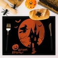 thumbnail image 4 of sruoe Halloween Placemats, Table Mats Dining, Linen Heat Resistant Mats, Table Cloth, Pumpkin Ghost Place Mats, Kitchen Mats, Reusable Portable Place Mats for Halloween Thanksgiving Party Decor, 4 of 5