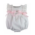 thumbnail image 1 of Romper Babytunes Couture blanco bordado con lazos - M, 1 of 6