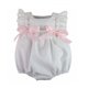 thumbnail image 1 of Romper Babytunes Couture blanco bordado con lazos - M, 1 of 6