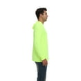 thumbnail image 4 of Zfeel High Visibility Work Hoodie for Men, Pullover Long Sleeve Neon Yellow Dry Fit Workwear, L, 4 of 5