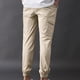thumbnail image 4 of Pantalones largos para hombre, moda, sólidos, casuales, cintura elástica, bolsillos, pantalones deportivos, pantalones para hombre, 4 of 9