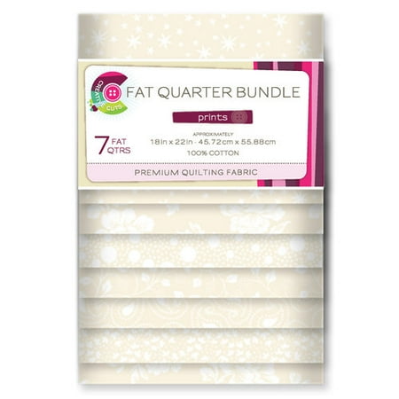 VIP Fabrics Creative Cuts Fat Quarter Bundle, Cream on Cream