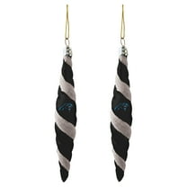 Carolina Panthers Two-Pack Swirl Blown Glass Ornament Set