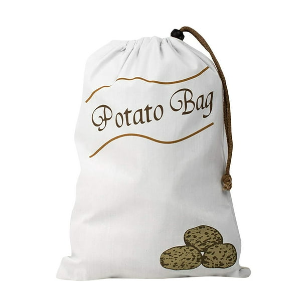 Bolsa con cordón para cebollas y patatas Bolsa de almacenamiento Bolsa de almacenamiento Olor | Organizador para frigorífico Bolsas para almacenar verduras Organizador Bolsa reutilizable para verduras