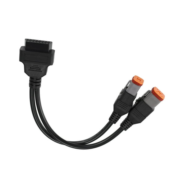 Unique Bargains 16 Pin to 4 Pin 6 Pin Motorcycle 2 in 1 OBD Cable Diagnostic Tool Scanner Adapter Fit for Harley