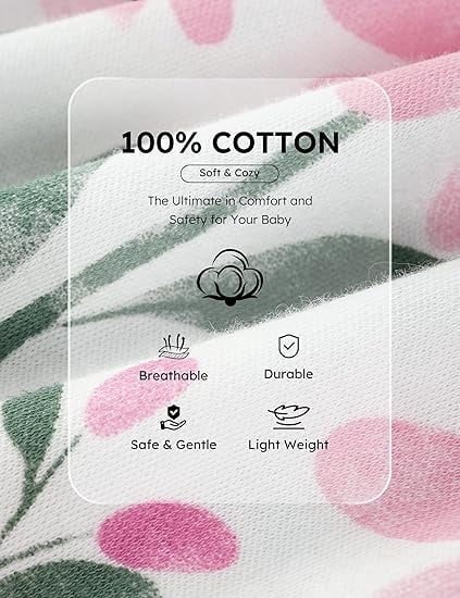 Yoofoss Baby Pajamas 100% Organic Cotton Baby Sleepers for 0-3 Months Boys Girl Clothes 3pcs Footed PJs