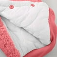 thumbnail image 4 of IVEYRTF Toddler Kids Bodysuit Cute Print Fleece-Lined Hooded Romper Zip Thermal Fall Winter Cozy Warm One-Piece Outerwear for Baby 1-2 Years(Hot Pink,6 Months), 4 of 6