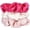White&Pink&Hot Pink, variant on Pure Silk Scrunchies, Mulberry Silk Hair Elastic for Women, Anti-Crease, Gentle Hair, 1 count, Flower