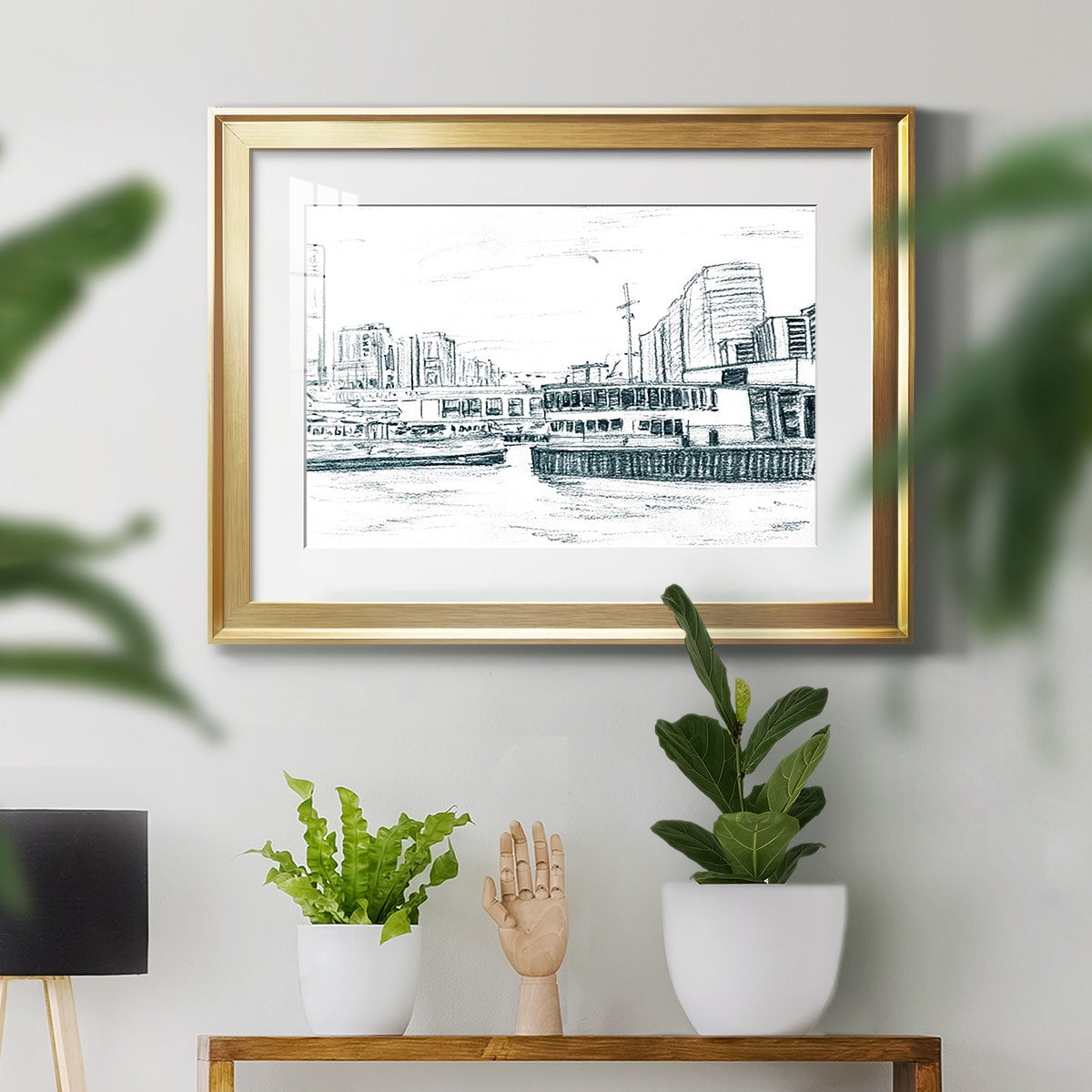 Ferryboats III Premium Framed Print - Ready to Hang