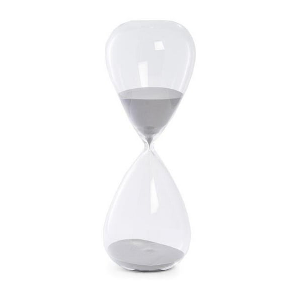 Minuterie de 90 Minutes en Cristal de Sable avec Sable&44; Gris Clair &