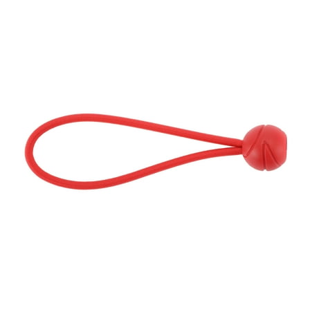 Elastic Fixed Rope Ball Tent Cords 15cm Adjustable Bungee Cords with Metal Buckle Red 1pc