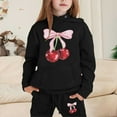 thumbnail image 2 of Girls Outfit Sets Toddler Boy Girl Long Sleeve Cute Print Warm Hoodie Sweatpant Kids Outfits Sweat Suit,2-13Y, 2 of 4