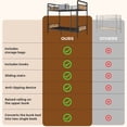 thumbnail image 4 of Hijob Bunk Bed (Convertible into 2 Seperate Beds), Twin over Twin Bunk Bed, Antique Heavy Duty Metal Bed Frame with Storage Bag&Hooks for Adults Teens,Black&Brown, 4 of 9
