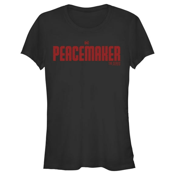 Junior's Peacemaker Red Classic Logo Graphic Tee Black 2X Large