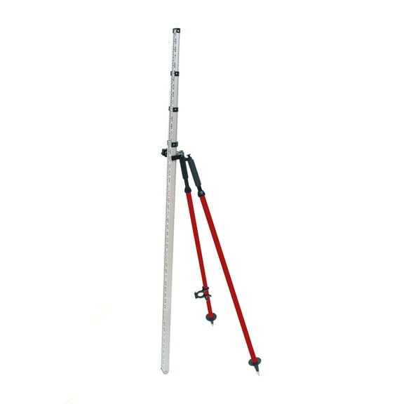 AdirPro Grade Rod Bipod - Leveling Rod Bipod with Thumb Release System (Red)