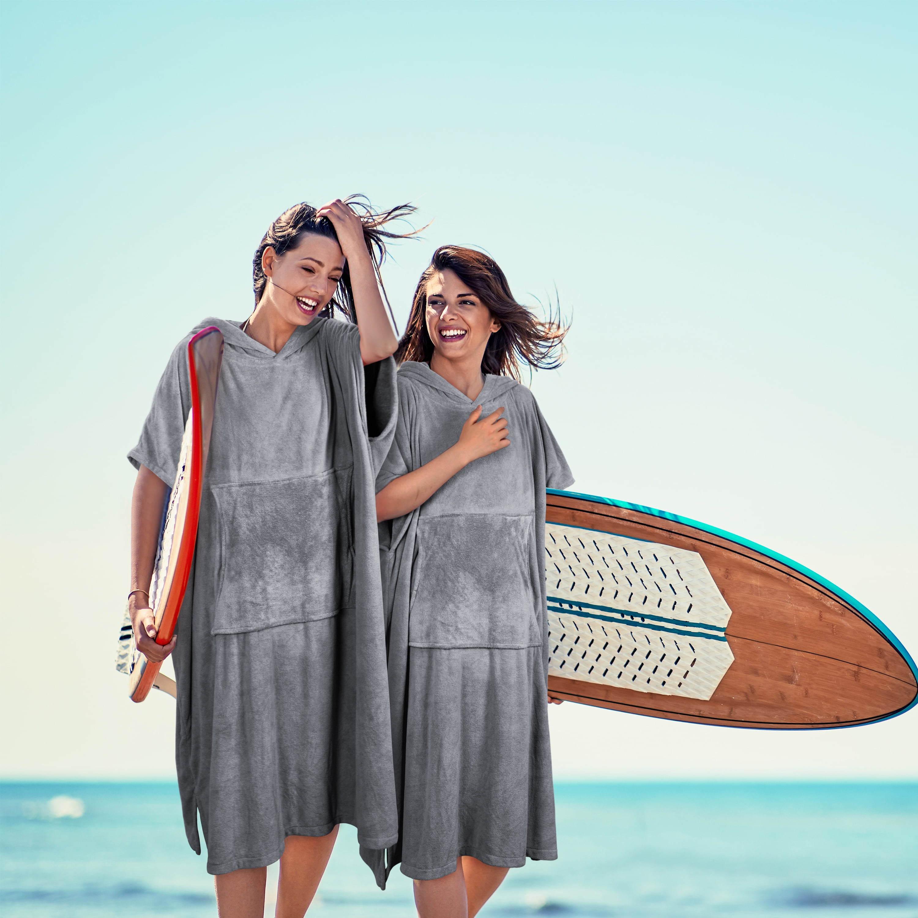 Catalonia Unisex Surf Poncho Changing Towel Robe for Adult Surfer Swimmer Outdoor Beach