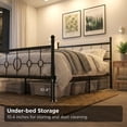 thumbnail image 7 of Metal Bed Frame with Vintage Circular Headboard and Footboard, Heavy-Duty Iron Platform Bed, No Box Spring Needed, Noise-Free Design, Easy Assembly, 7 of 7