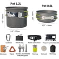 thumbnail image 2 of Camping Cookware Mess Kit, Backpacking Cooking Set, Lightweight Pots and Stove Set for Outdoor Cooking, Ideal for Camping, Hiking, Backpacking and Picnic, 2 of 4