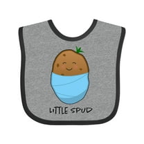 Inktastic Little Spud Blue Boys or Girls Baby Bib