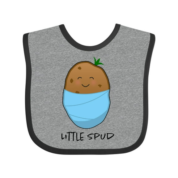 Inktastic Little Spud Blue Boys or Girls Baby Bib