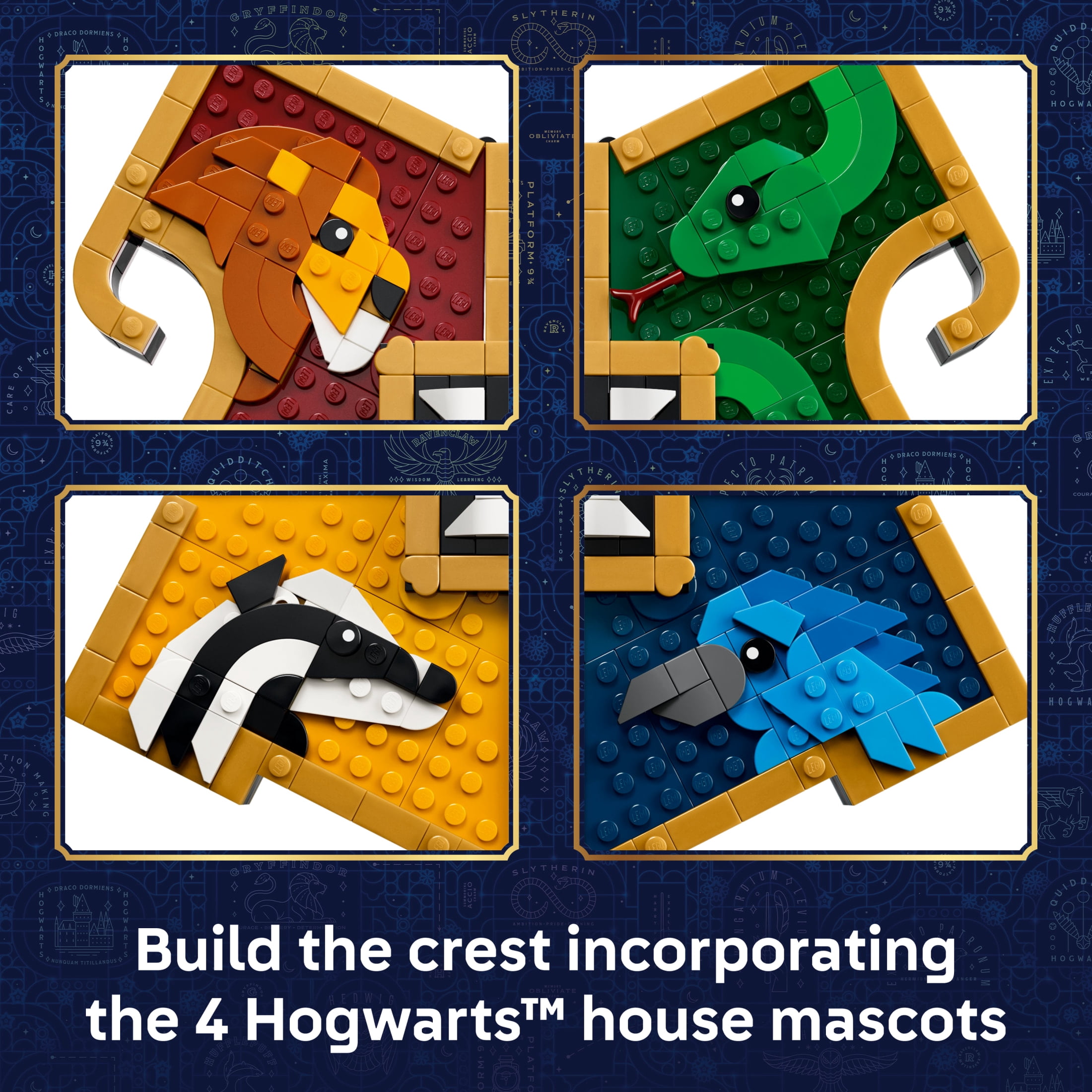 LEGO Harry Potter Hogwarts House Crest - Building Toy for Girls & Boys, Ages 12+ - Harry Potter Gift - Kids Bedroom, Desk or Bookshelf Decor - 76462