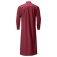 thumbnail image 6 of Men's Solid Color Arab Robe Traditional Thobe Garment for Prayer and Daily Wear, 6 of 6
