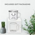thumbnail image 5 of Koyal Wholesale Stainless Steel Campfire Coffee Mugs Gift Set, His Doe, Her Buck, Deer Antlers Graphic, 2-Pack, 5 of 5