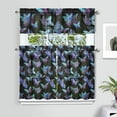 thumbnail image 2 of Farmhouse Kitchen Curtains 3 PCS - Hand-Drawn Butterfly & Stars, Semi-Sheer Rod Pocket Tier Curtains, 2 of 5
