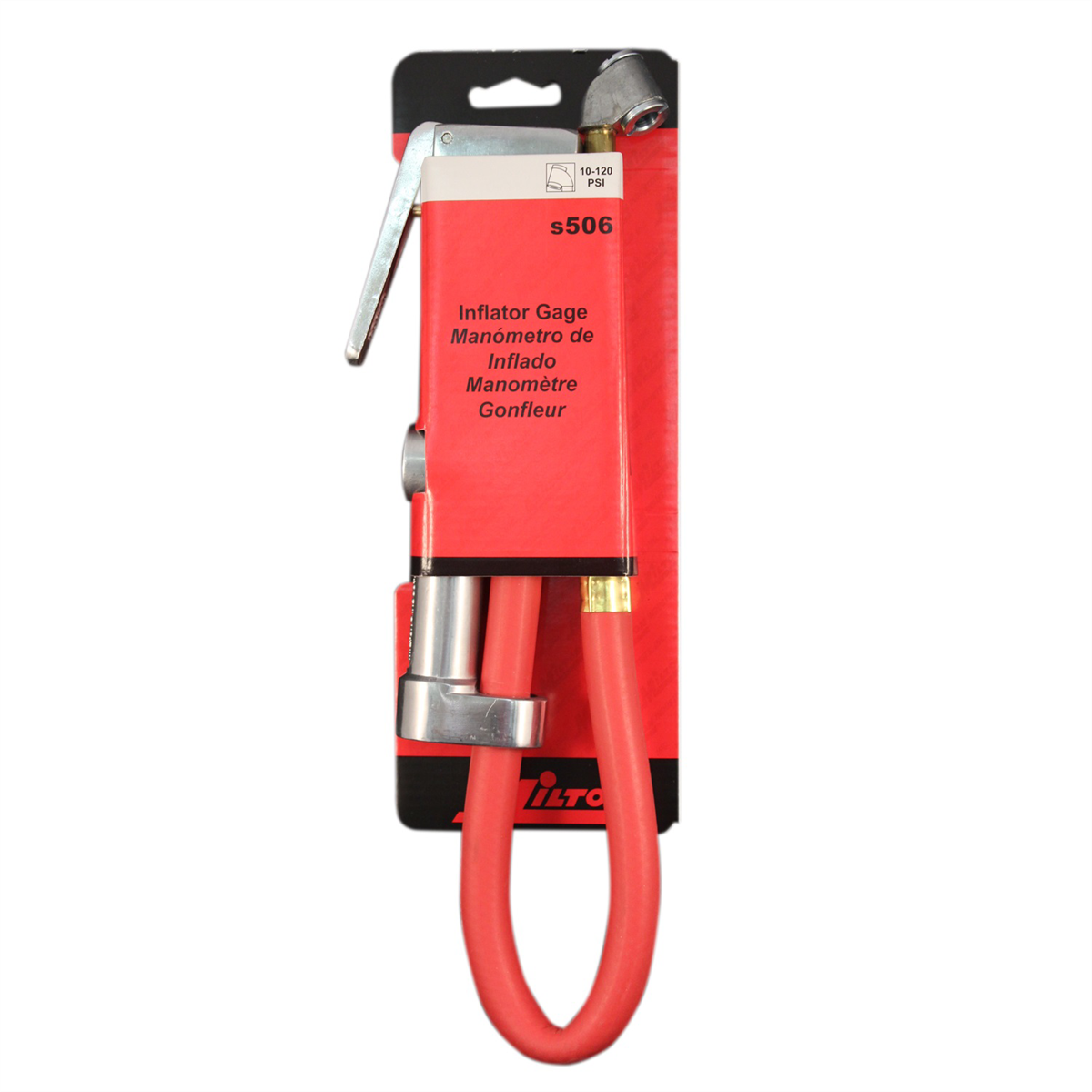 Milton S-504 Testa Gonfiatore Con Manometro | Dritta Per Pneumatici | Made In USA Con Tubo 38 Cm