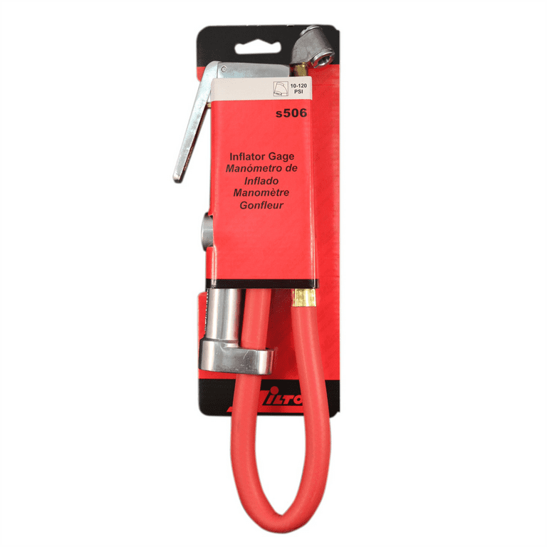 Milton S-506 Air Pressure Tire Inflator Gauge with Dual Head