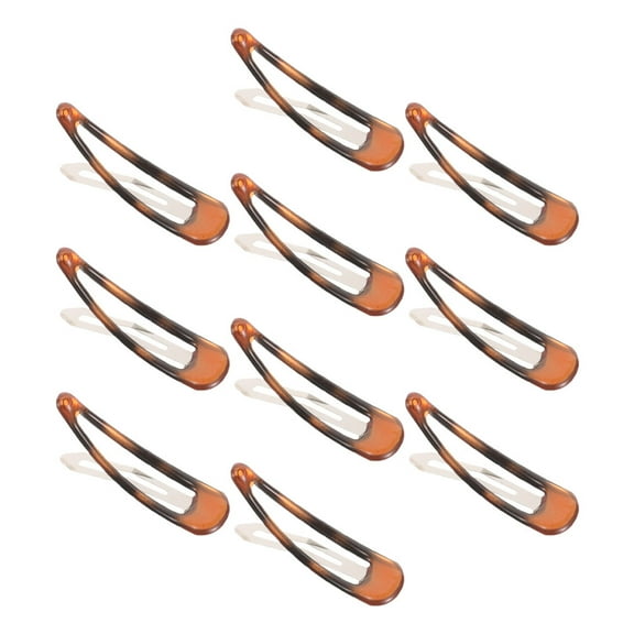 Soimiss 10PCS Small Hair Clips for Thin Hair Tortoise Shell Shape Coffee Plastic Hold for Everyday Life