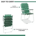 thumbnail image 6 of Zimtown 2 Pack  Lawn Chair Set Patio Folding Web Outdoor Portable Camping Chair(Dark Green), 6 of 7