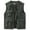 Army Green, variant on Men's Full Zippered Cargo Vest Jacket Sleeveless Multi-pocket Waistcoat Outdoor Front Pockets Vest Coat Khaki XXL