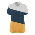 thumbnail image 4 of Zpanxa Womens Summer Tops, Women's Oversize V-neck Short Sleeve Solid Base Shirt Sports T-shirt Gray XXL, 4 of 4