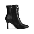 thumbnail image 3 of BLISSFUL STEP Women's Lace Up Pointed Toe Stiletto Heels Ankle Boots, 3 of 7
