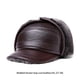thumbnail image 3 of Gorros de invierno de cuero Sonducket para hombre con orejeras cálidas estilo Vintage Rojo marrón XL{57-58}, 3 of 6