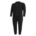 thumbnail image 4 of Mens Long Sleeve Outfits Stand Collar Sweatshirt Top and Sweatpants Tracksuit Set, 4 of 9