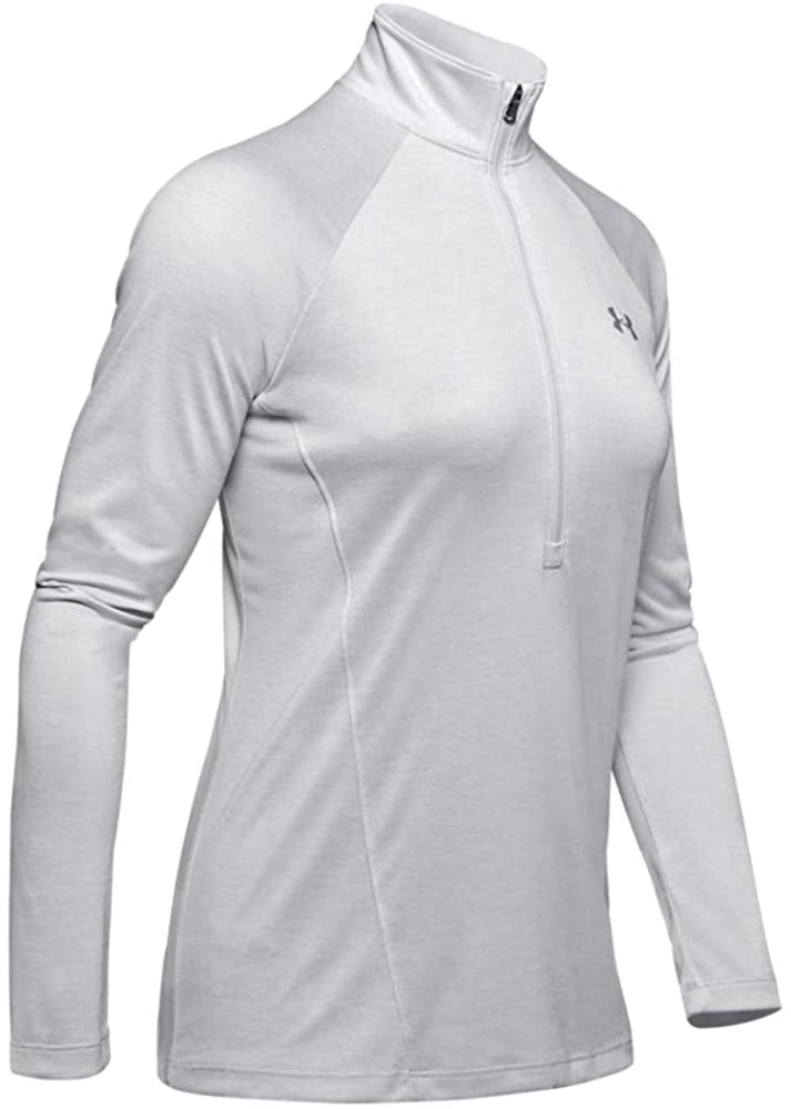 Under Armour Women's Tech 1/2 Zip Twist, Black/Metallic Silver, X-Small :  : Clothing, Shoes & Accessories