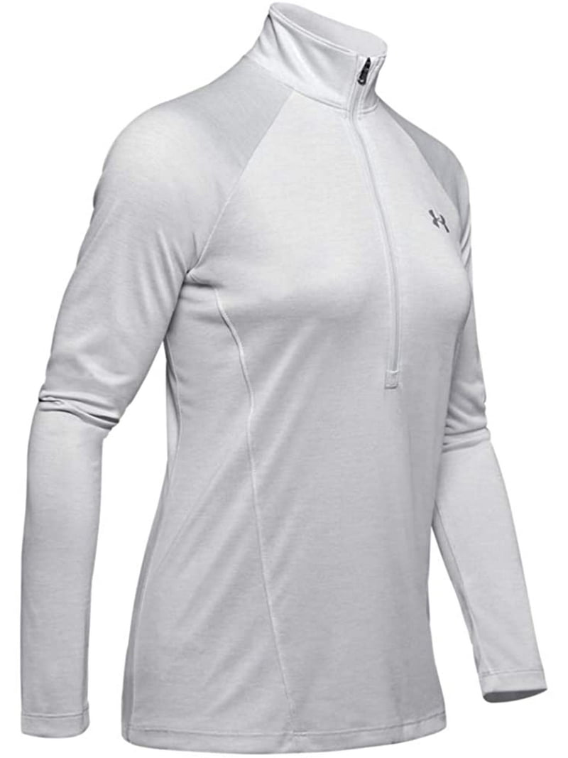 (取寄) アンダーアーマー レディース テック 1/4 ジップ ツイスト Under Armour women Under Armour Tech 1/4 Zip Twist Halo Gray/White Under Armour Women's Tech Twist Zip Pullover, Quick-Drying