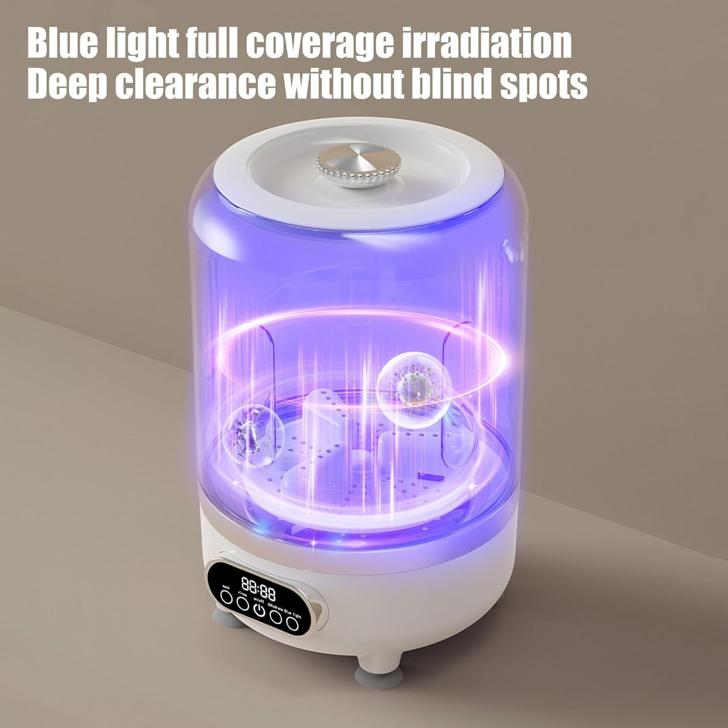 3-in-1 Portable Washing Machine, 3L Cordless Underwear  ,Mini Lavadora Portatil for Home, 3 Modes 3000mAh Laundry Machine for Apartment, Dorm, RV, Hotel Use  (Pink)