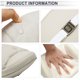 thumbnail image 3 of Almohada para reposacabezas de automóvil Unique Bargains, soporte para cuello ergonómico y cómodo, cuero Nappa, espuma de memoria, ancho ajustable, blanco, 1 pieza para conducción y viajes, 3 of 7