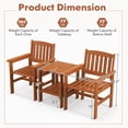thumbnail image 3 of Gymax 3 PCS Patio Bistro Table and Chairs Set w/ Umbrella Hole for Garden Poolside, 3 of 9