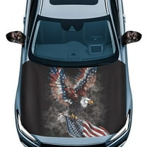 Uorisanigo American Flag Eagle Hood Covers and Car Side View Mirror Cover Stretchable Elastic Car Covers Car Accessories Premium Sublimation Print Suitable for Auto Cars