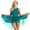 Green, variant on inlzdz Women Lyrical Dress Ballet Dance Costumes Chiffon Flowy Tulle Skirt Gymnastics Dancewear Leotard White M